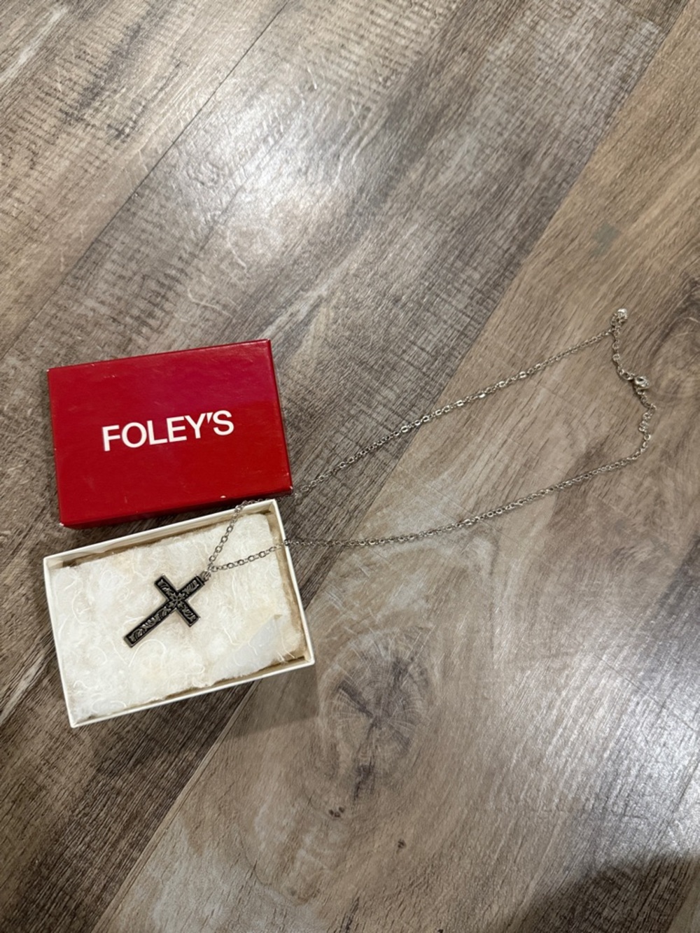 Silver Cross Pendant Necklace - Silver